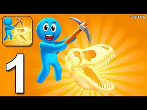 Dig Dinosaur! - Gameplay Walkthrough Part 1 - Uncover Fossils Of Ancient Dinosaurs (iOS, Android)
