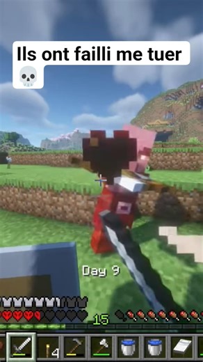 Ils ont FAILLI me TUER pendant mon farm de blé 🤬😱 #minecraft #gaming