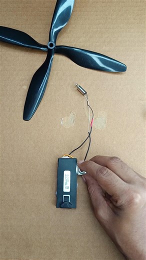 Running 4-wings large propeller using a mini drone vibration • Drone #DIY #tech #scienceproject