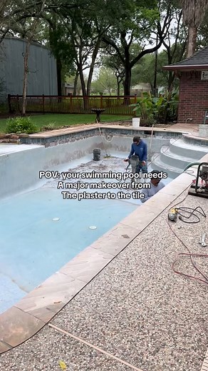 Your swimming pool seems to be looking a little… you know 🥲😅 No need to replaster!? If you answered yes, what are you waiting for!? Reach out to us at 713-907-3980 #swimmingpool #homedecor #custom #luxury #homeimprovement #backyard #pool #satisfying #explore #blue #viral | JR Pool Plastering&Tx Gunite