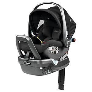 Peg Perego Primo Viaggio Nido - Rear Facing Infant Car Seat - Includes Base with Load Leg & Anti-Rebound Bar - for Babies 4 to 30 lbs - Made in Italy - True Black