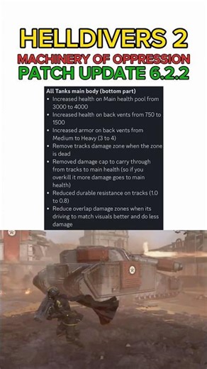All Tanks Main Body BUFF After Patch Update 6.2.2 - Helldivers 2