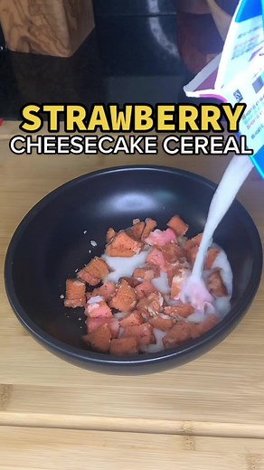 Transformed Desserts into Cereal: Strawberry Cheesecake Crunch!