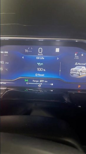Oil life reset on 2023 - 2025 Chevrolet Silverado 1500