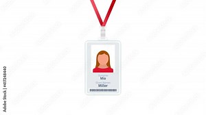 ID Card Design Template, Identification card. Motion design.