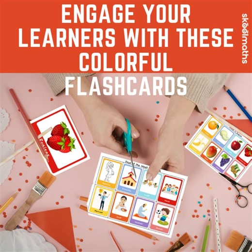 Colourful French Flashcards Activities for Lower Elementary Print and Digital
