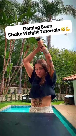 Whatever gets the job done 💪🤣 COMING SOON: I will be launching the ALL NEW Shake Weight tutorial EXCLUSIVELY on my social platforms 😜