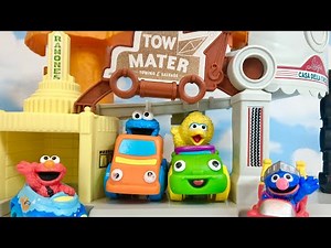 SESAME STREET Cars Race Ramp Disney Radiator Springs Playset