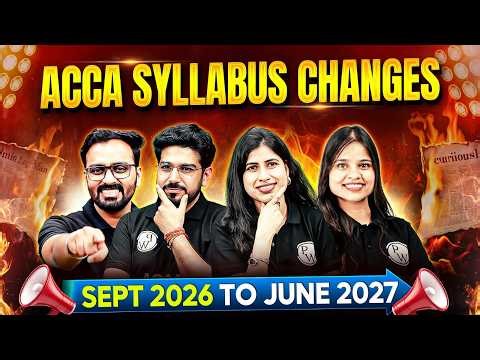 ACCA June / Sept 2026 Syllabus & Study Guide | Complete Paper Plan + Strategy