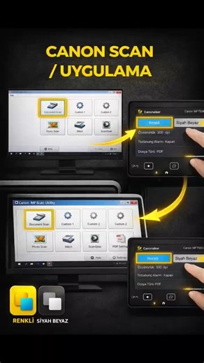 Canon Scan Settings are configured via computer in this way.