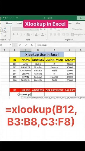 How to use XLOOKUP Function in MS Excel | XLOOKUP Formula in Excel