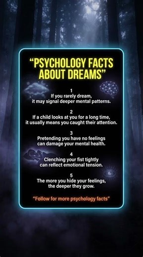 5 PSYCHOLOGY FACTS ABOUT DREAMS must know #psycholgyfacts #psychology #humanbehavior #shorts