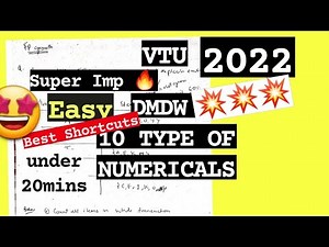 DMDW 7-8 Marks Repeated Numericals 💯🤩 Super Important [+PDF] 🎯🔥🔥🔥 6SEM CSE #vtu #2022 #DMDW #18CS641
