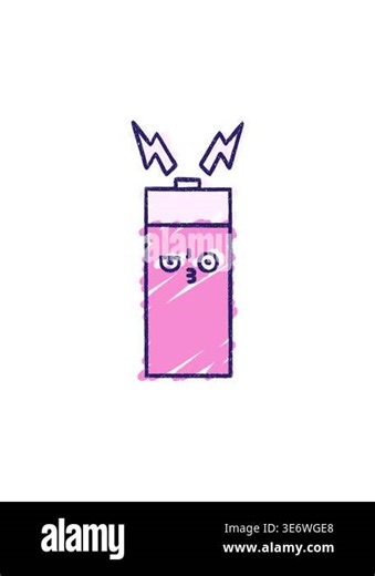 starburst effect animation of Battery Chalk Drawing Stock Video Footage - Alamy