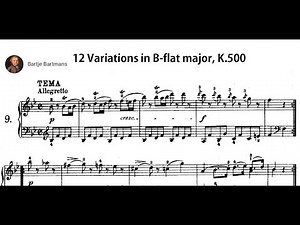 Mozart - Variations in B flat major, K.500 (1786) {Ingrid Haebler}