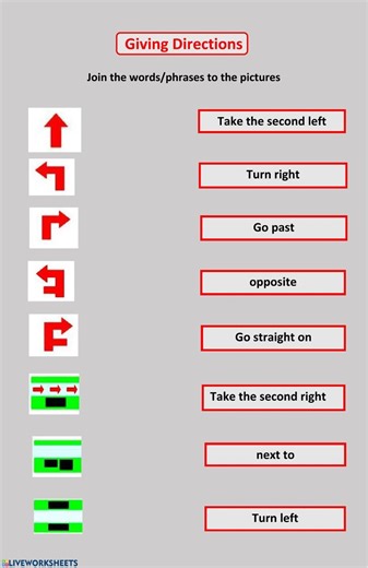 Giving directions online pdf exercise