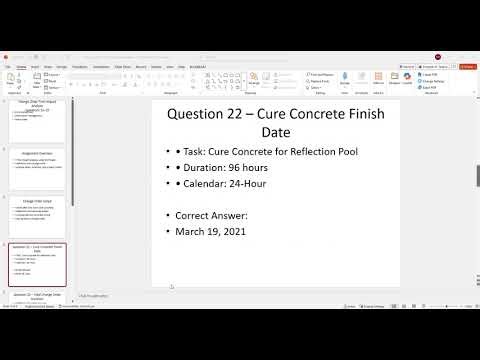 Change Order Time Impact Analysis – Questions 22–25