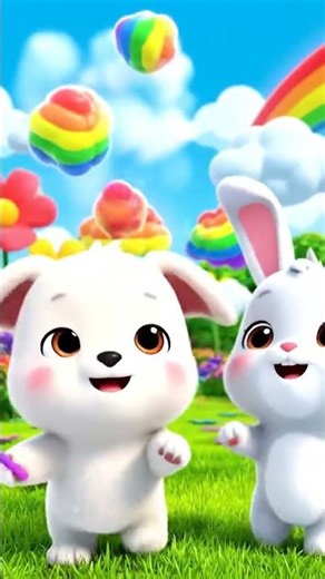 Fluffy Pup’s Rainbow Puff Party 🌈 | Cute Kids Cartoon Short