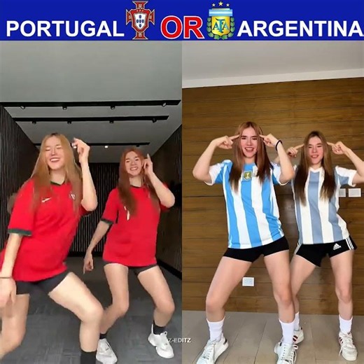 PORTUGAL VS ARGENTINA WORLD CUP SONG DANCE BATTLE #footballchallenge #football #worldcup #shorts