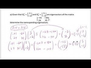 Find eigenvalue when eigenvector is given