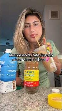 Nespresso & Cafe Bustelo creamy iced coffee! #icedcoffee #coffeerecipe