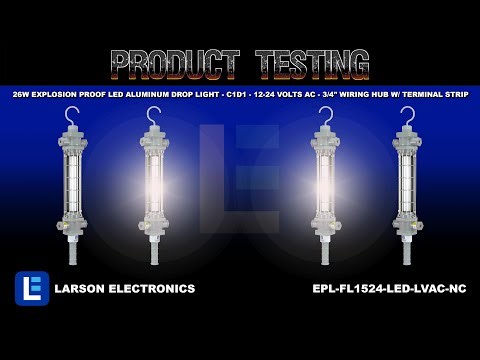 26W Explosion Proof LED Aluminum Drop Light - C1D1 - 12-24 Volts AC - 3/4" Wiring Hub