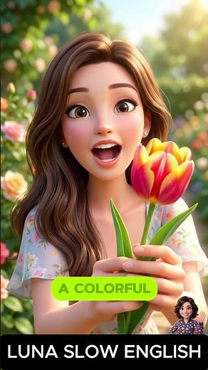 Learn Flower Names with Luna | Slow English for Beginners