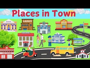 City Vocabulary for Kids in English | English Educational Videos | Places in a town