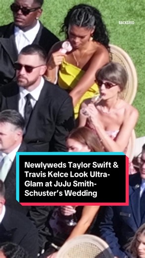#TaylorSwift and #TravisKelce stepped out in another wedding-worthy look. ✨ The newlyweds attended #JuJuSmithSchuster’s wedding one week after tying the knot at New York City’s iconic #MadisonSquareGarden.