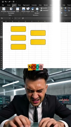 A quick way to create structure lines in Microsoft Excel. #excel #shorts