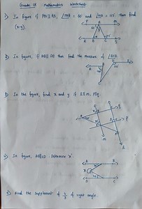 Geometry Problems - Angles and Parallel Lines In the figure, i... | Filo