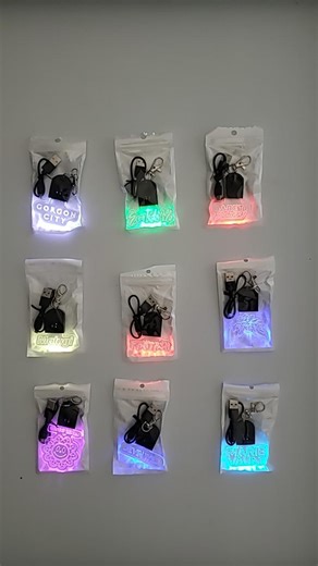 Unleash Your Inner Glow With the USB Rechargeable EDM Hand-carved Multi-color LED Keychain - Etsy