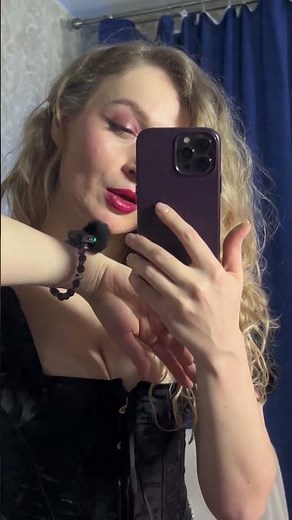 Sheer Black Nylon Legs Tease in Mirror