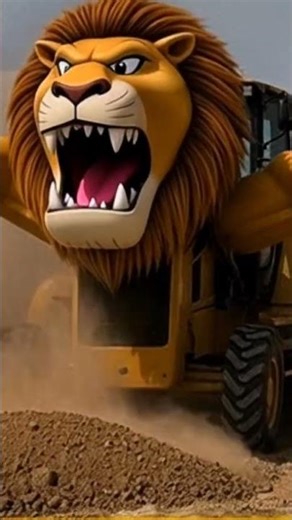 JCB machine convert to monster lion #trending #jcbbaba #jcb #lion