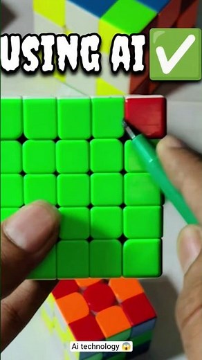 5by5 cube solve by using ai 😱 l ai tricks l #cjbe #shortclips #video