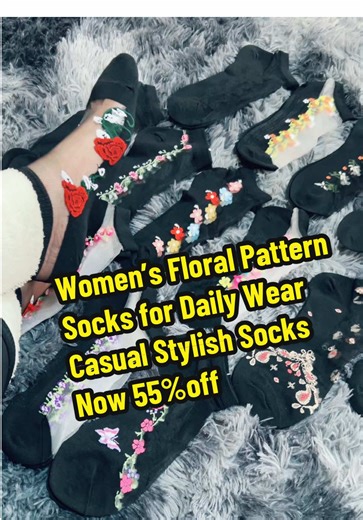 Random women’s Floral pattern sheer lace low cut socks #tiktokmademebuyit #spotlightfind #womens#floralpatternsocks#tiktokshop