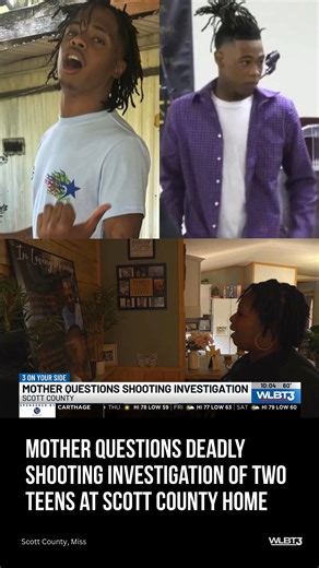 One month after two teens were shot and killed at a home in Scott County, their families say they still have unanswered questions. Scott County Sheriff Mike Lee said their statements support the self-defense claim. A woman appeared to have been assaulted at the scene. STORY: https://www.wlbt.com/2025/12/25/mother-questions-deadly-shooting-investigation-two-teens-scott-county-home/ | WLBT 3 On Your Side