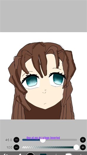 one of my drawings in inverted color ♥️🎀