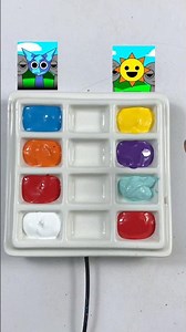 Mixing my favorite Sprunki | Color mixing video #sprunki #colormixing