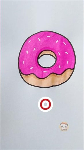 Draw a donut using the letter O. #drawing #art #coloring #donut