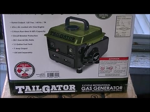 Harbor Freight Tail Gator Generator Unboxing, Set up and Test