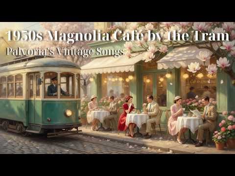 1950s Spring Magnolia Café by the Tram | Palvoria’s Vintage Songs