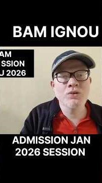 IGNOU Bam Admission January 2026 | IGNOU Ba admission open 2026