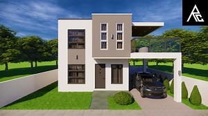 This minimalist, box-type 4-bedroom small house design idea measures 6x7 meters only. | Rassel Catapang