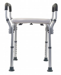 Essential Medical Supply Height Adjustable Shower Chair and Bath Stool with Arms - Up to 300lbs.