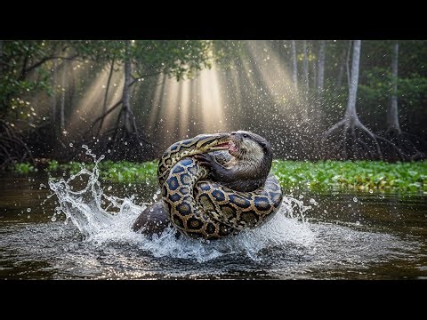 Otter Eats Snake Alive! The Most Brutal River Battle