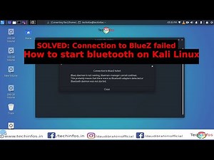 SOLVED: Connection to BlueZ failed | How to start Pre-installed Bluetooth on Kali Linux 2020.2