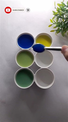 Create 4 colours from 2 colours yellow + blue #shorts