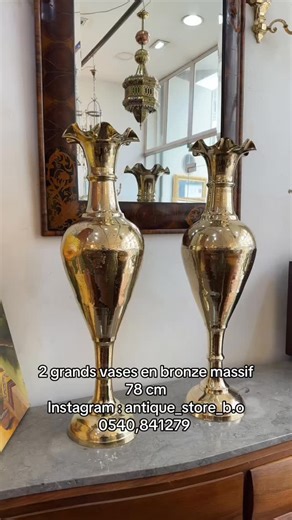 antique_store_b.o on Instagram: "2 grands vases en bronze massif 78 cm Instagram : antique_store_b.o 0540,841279"