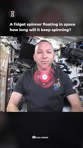 How Long Can a Fidget Spinner Spin in Space? 🌌🌀 #shorts #youcurious #zerogravity #nasa